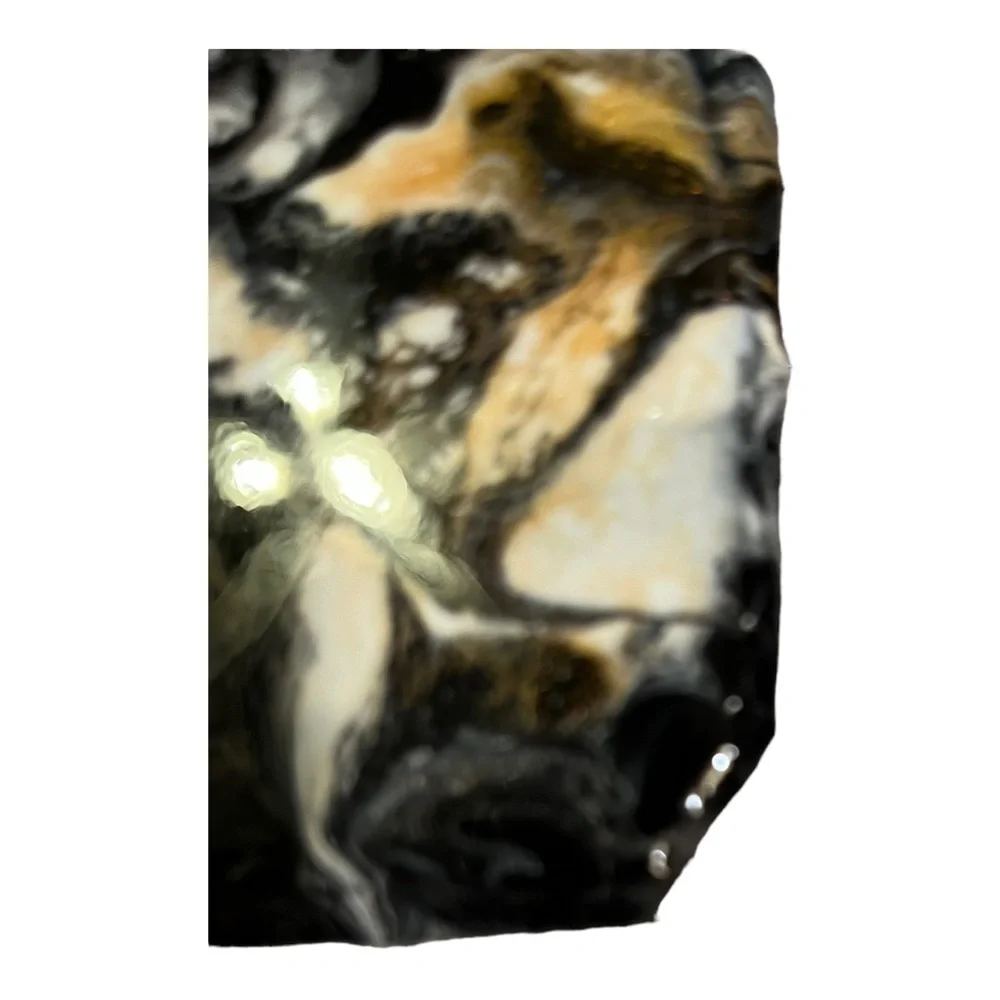 MARBLED resin coated slate Coasters set of 4